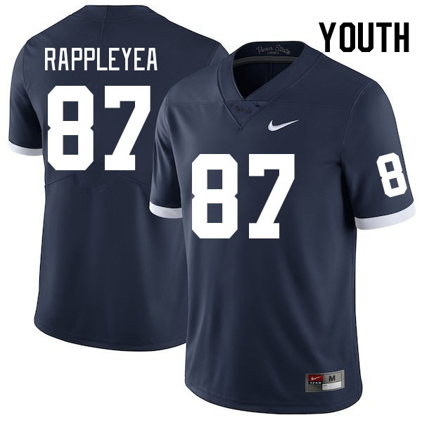 Youth #87 Andrew Rappleyea Penn State Nittany Lions College Football Jerseys Stitched Sale-Retro